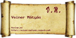 Veiner Mátyás névjegykártya